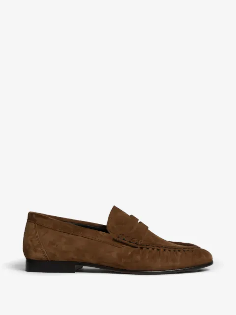 Posa mocasines penny con efecto arrugado