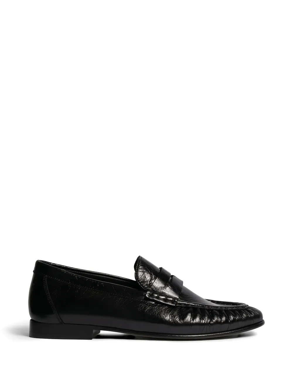 Posa wrinkled-textured loafers - Nero