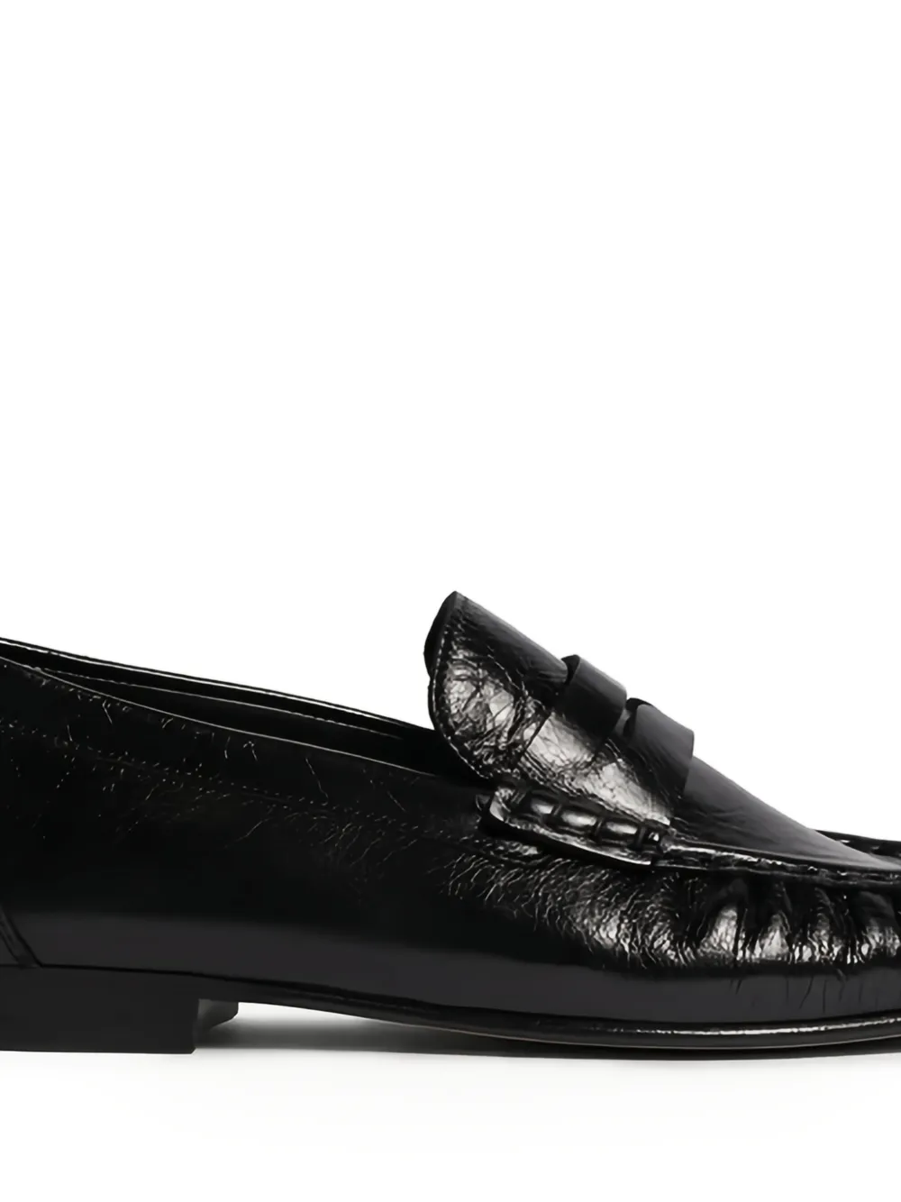 Posa Loafers met gekreukte textuur Zwart