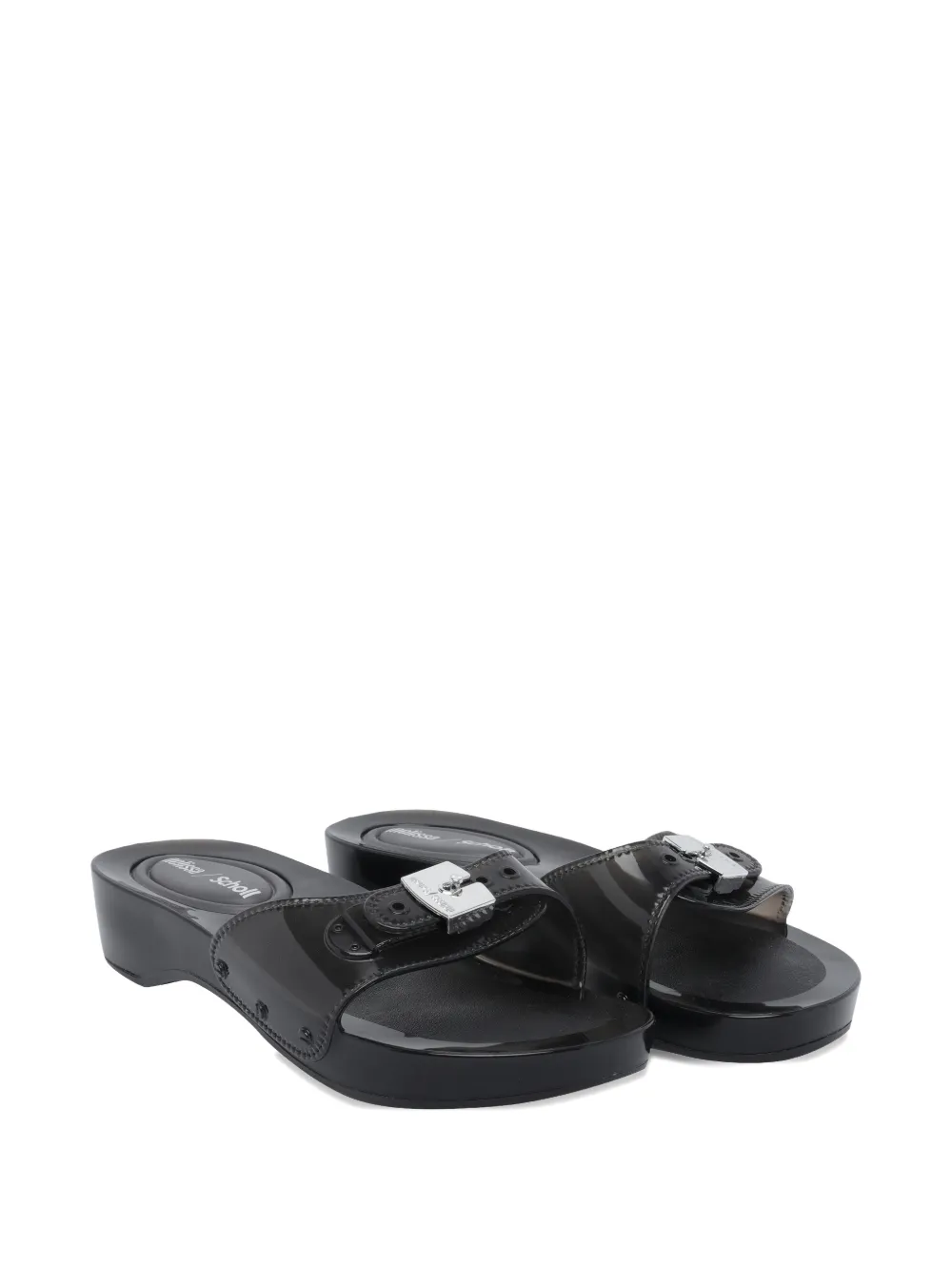Melissa x Scholl Pescura buckle-detail sandals Zwart