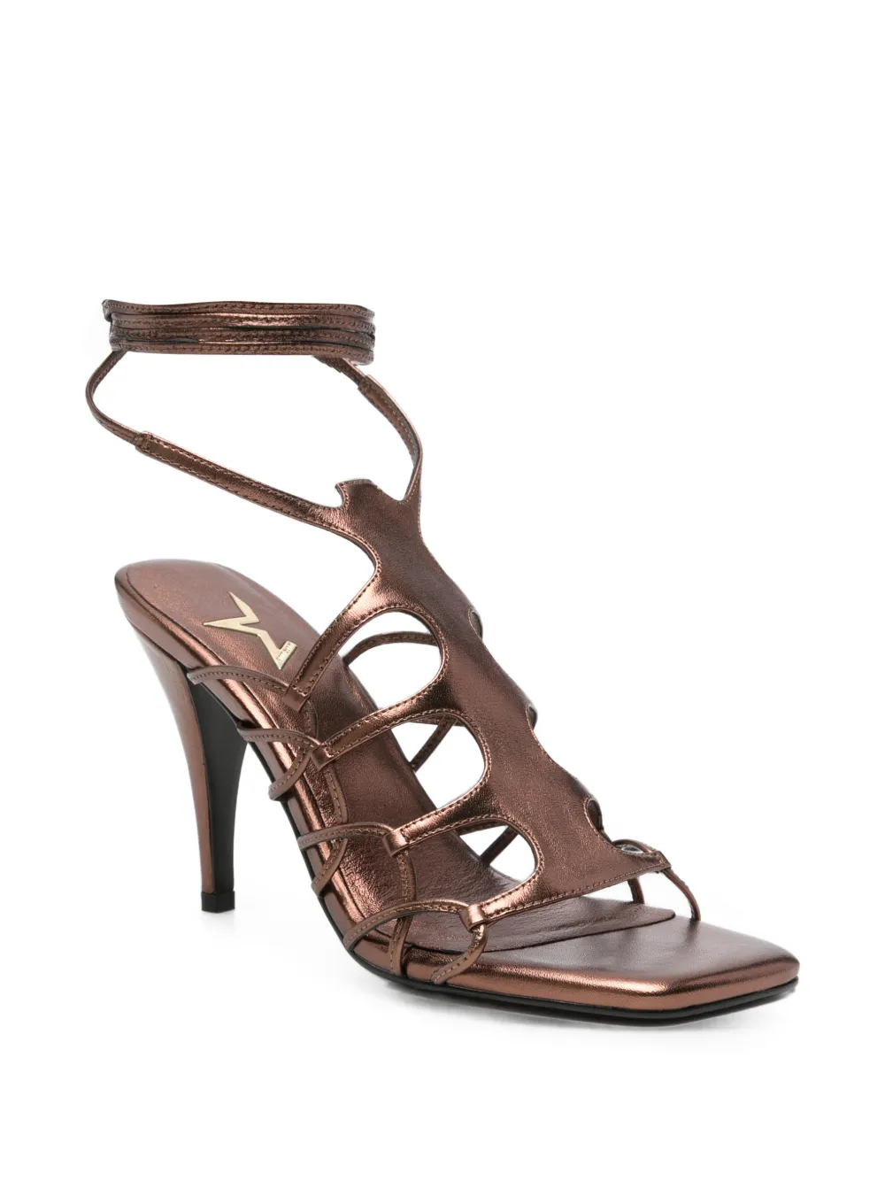 Marc Ellis metallic heeled sandals Bruin