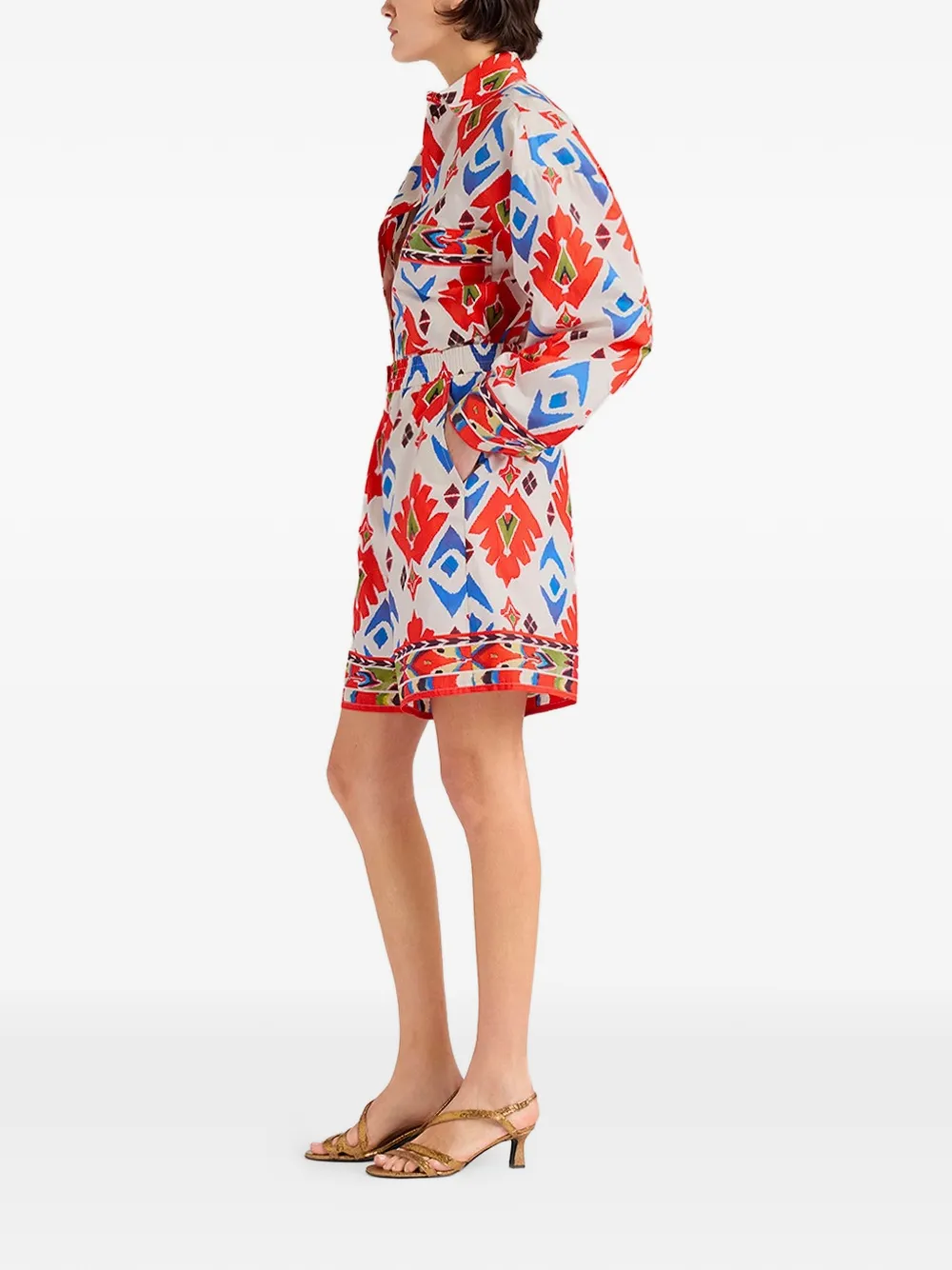 MOMONÌ Popeline shorts met print Rood