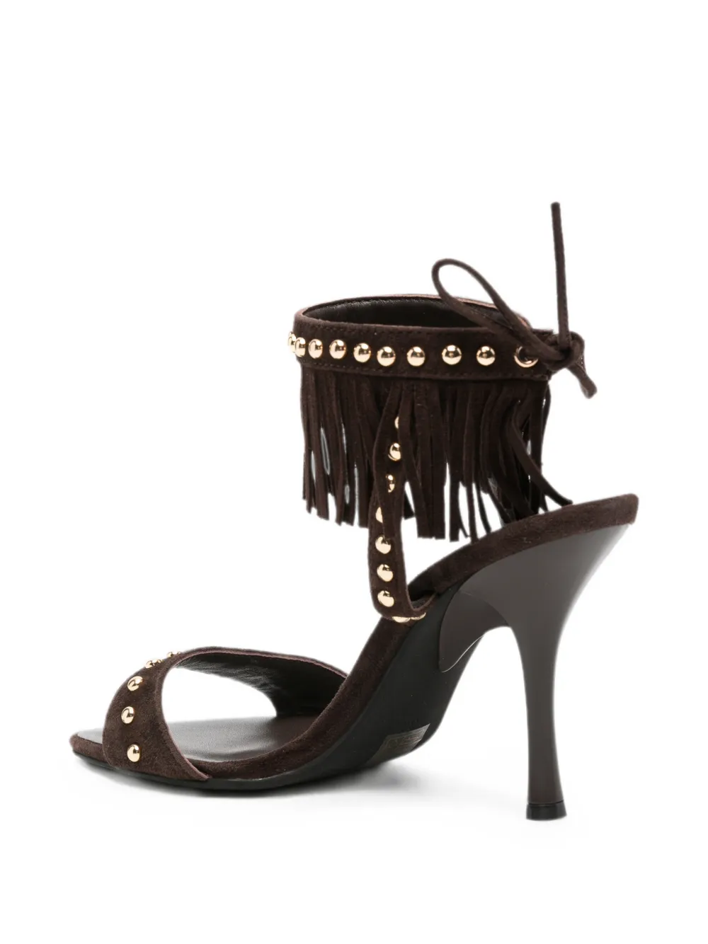 Marc Ellis fringed stud-embellished sandals Bruin