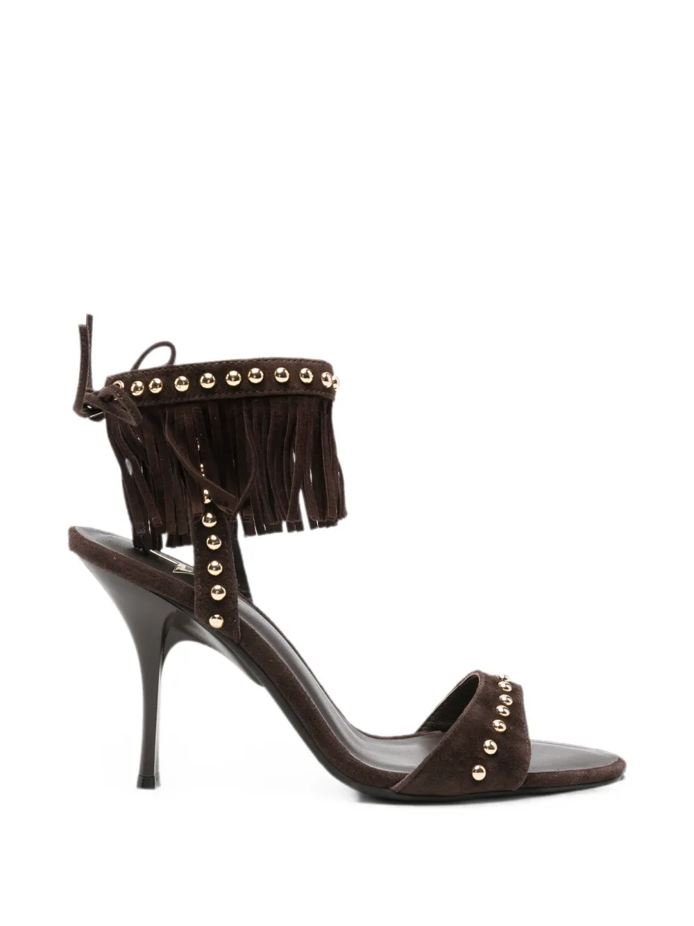 Marc Ellis fringed stud-embellished sandals Bruin
