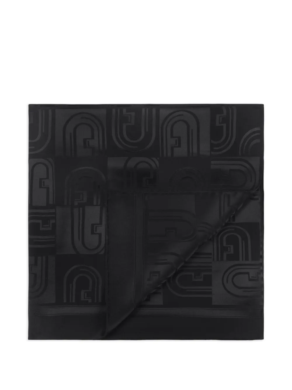 Furla Foulard con monogramma - Nero