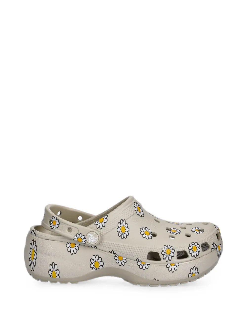 Crocs Classic floral platform clogs - Nude