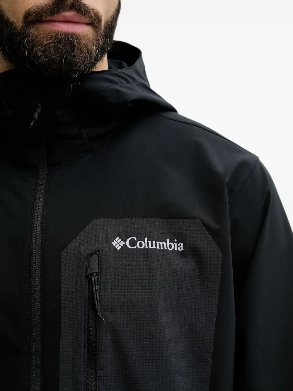Columbia Tall Heights III logo-print hooded performance jacket Zwart