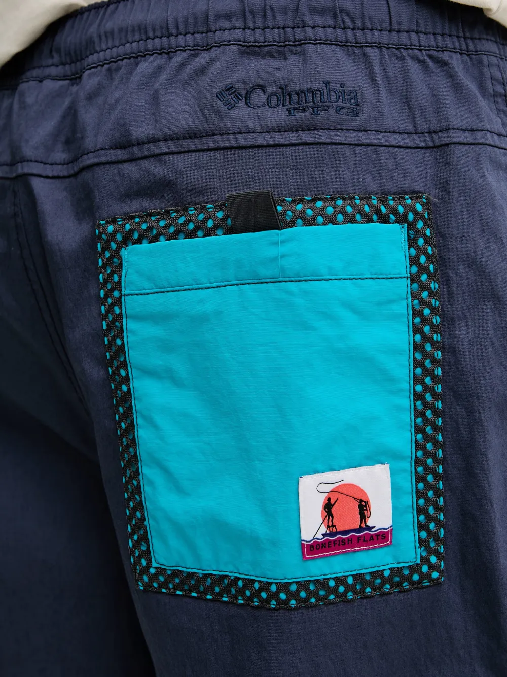 Columbia PFG Bonefish patch-pocket elasticated-waist shorts Blauw