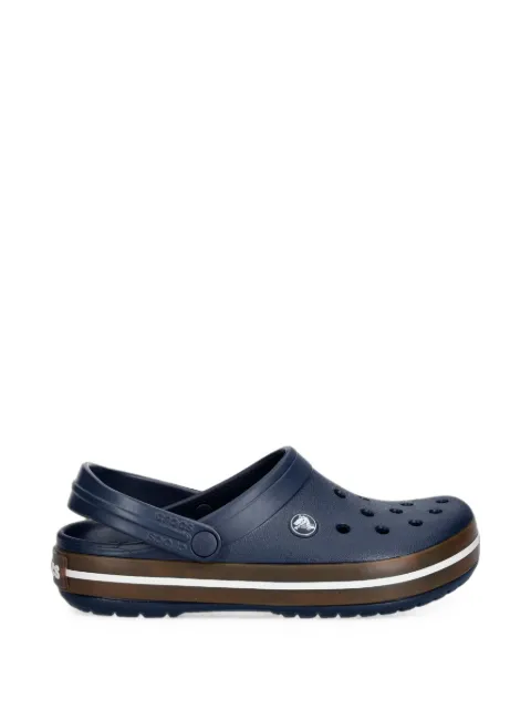 Crocs Crocband perforated logo-patch mules