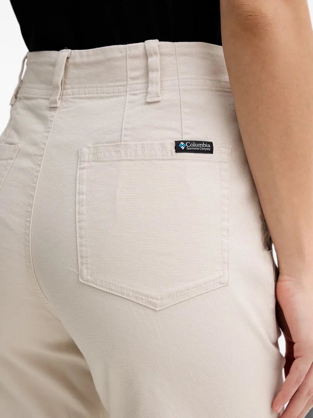 Columbia ROC straight broek met logopatch Beige
