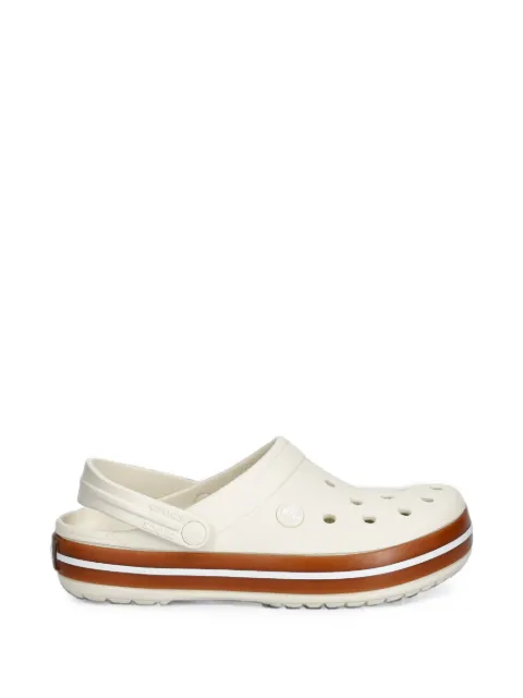 Crocs Crocband™ perforated logo-patch mules