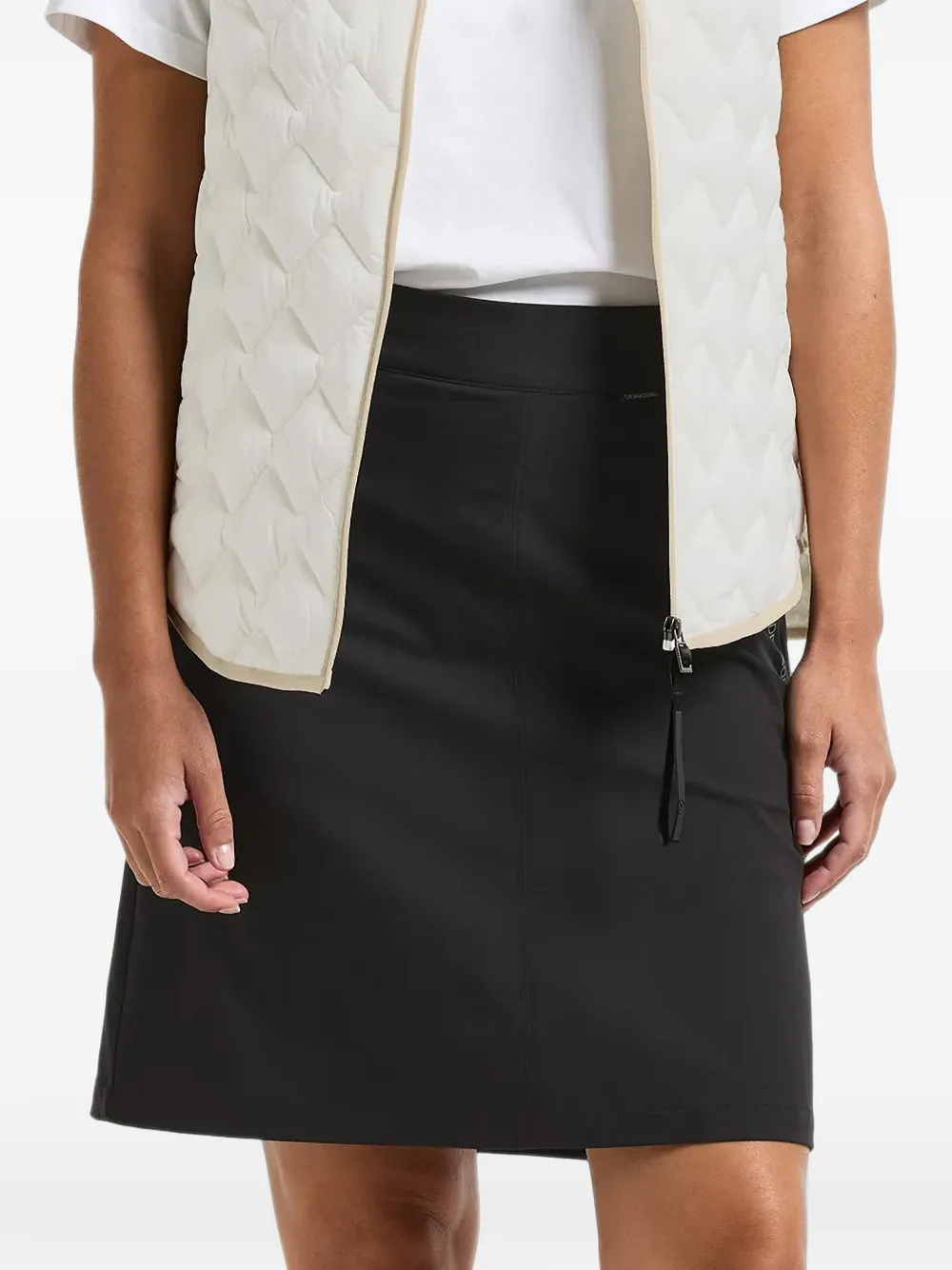 Didriksons Paulina logo-print zip-pocket mini skirt - Schwarz