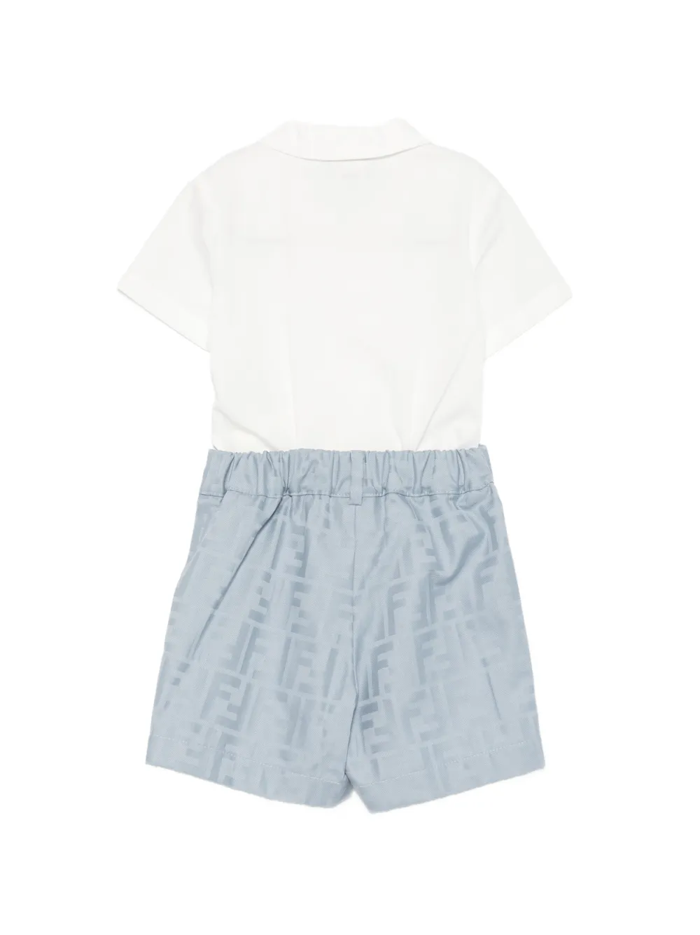  Fendi Kids Logo-pattern Romper - Blanc 