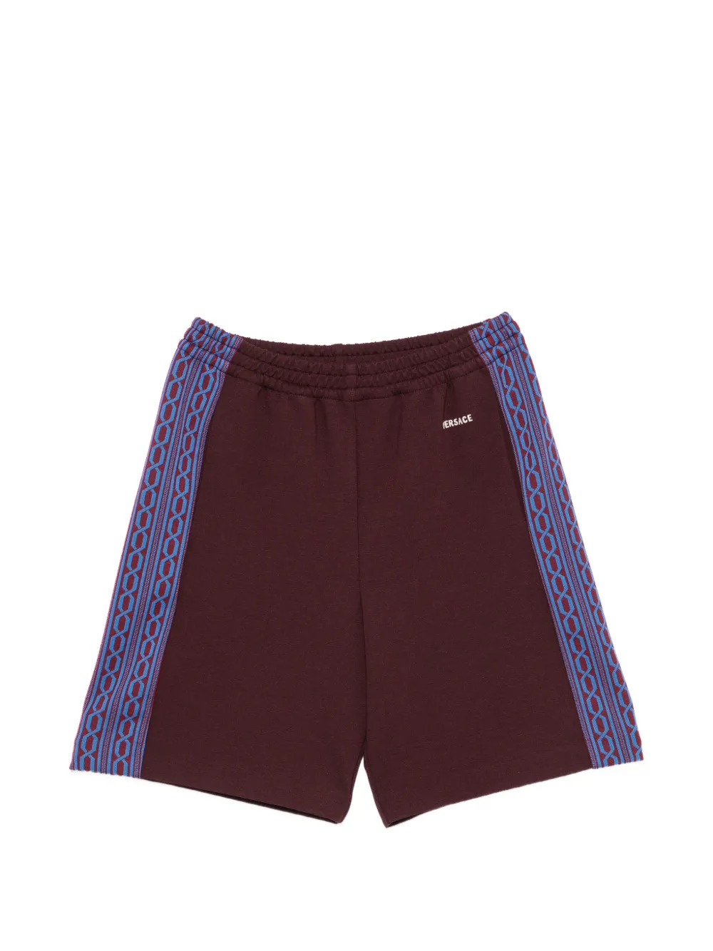 Versace Kids logo-embroidered track shorts - Rosso