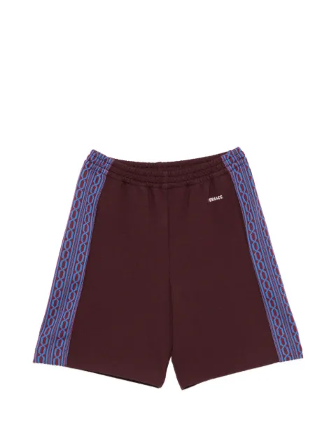 Versace Kids logo-embroidered track shorts