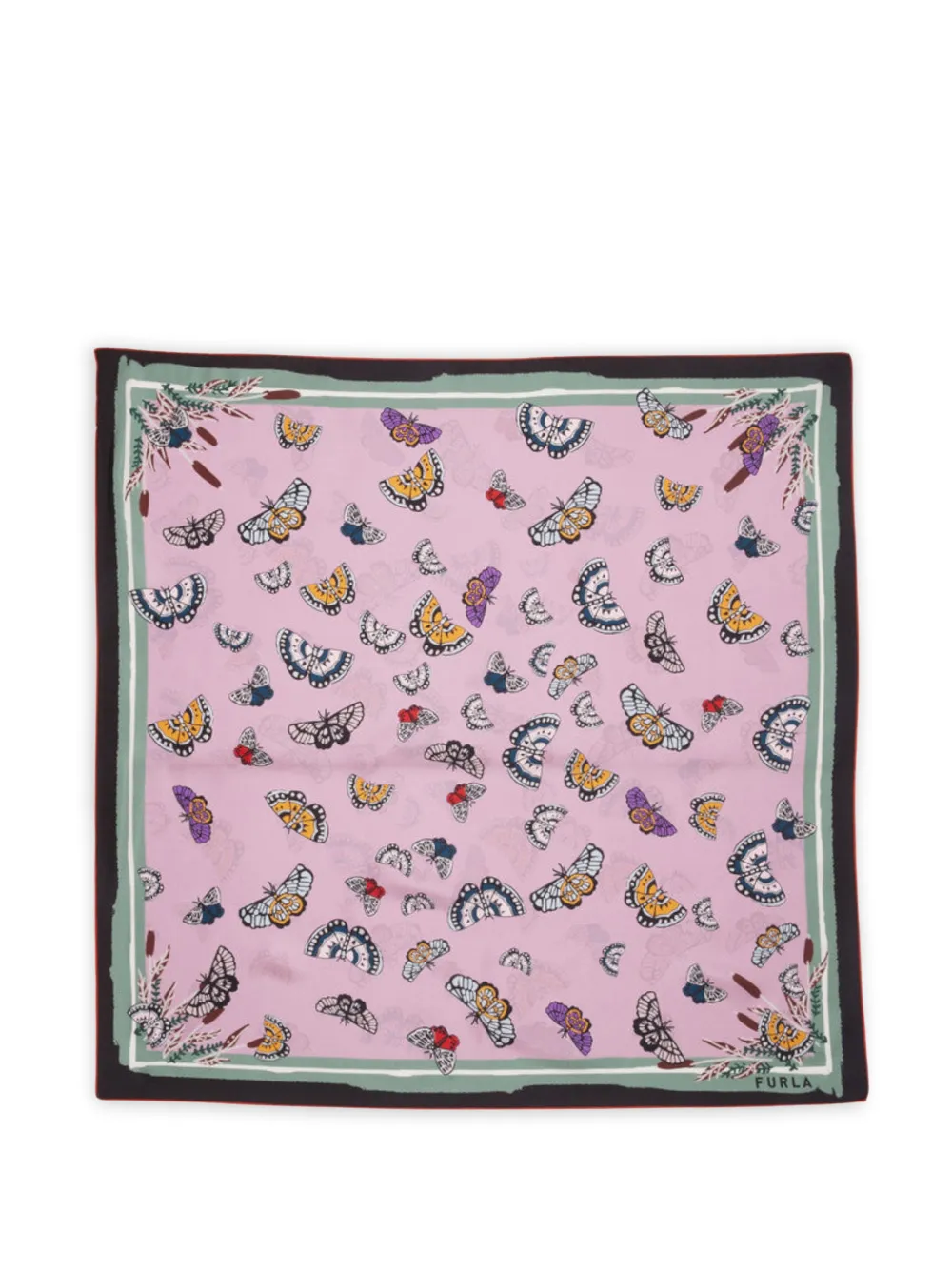 Furla Toni zijden sjaal met print Roze