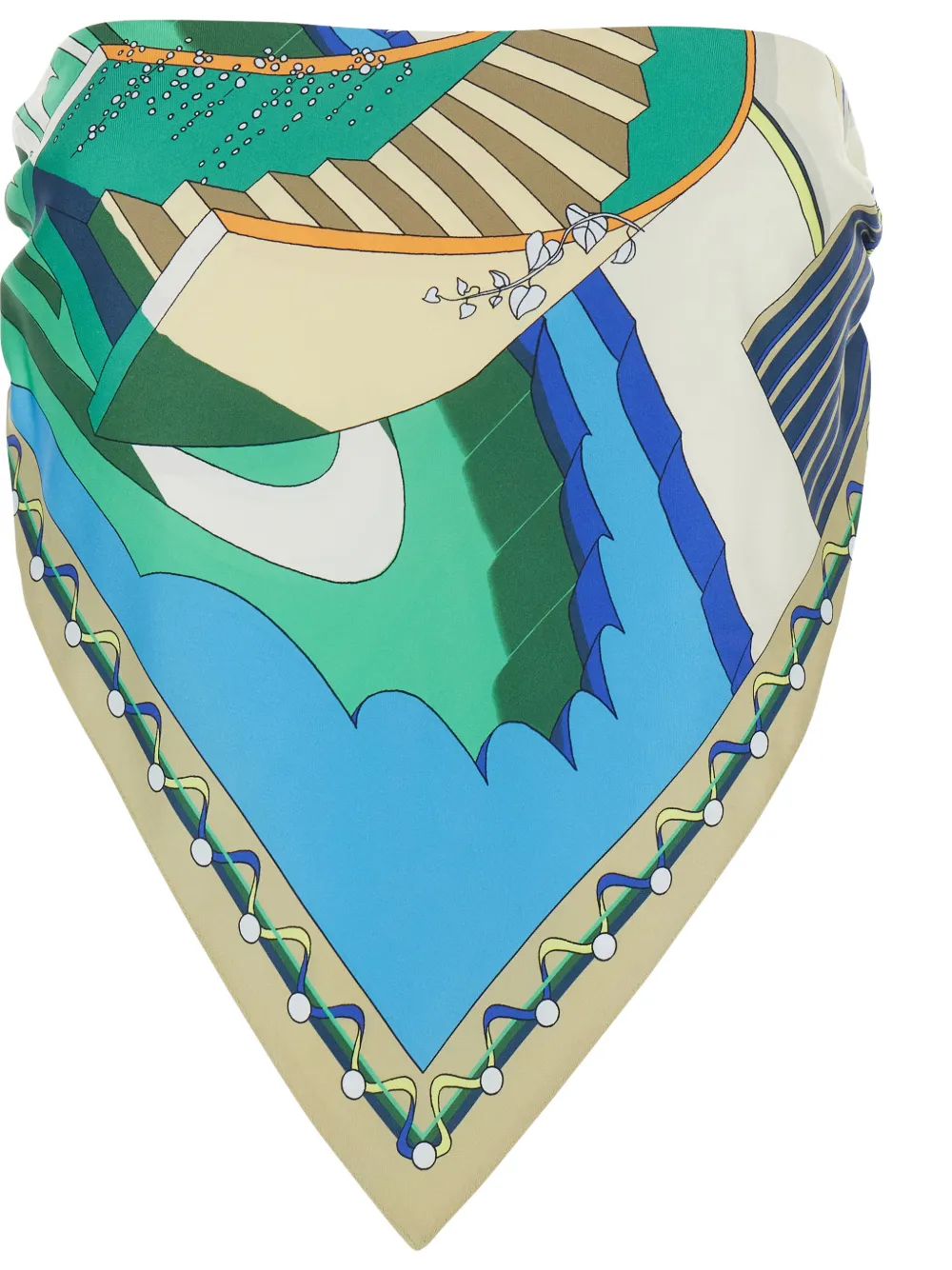 Tory Burch printed silk scarf top - Blu