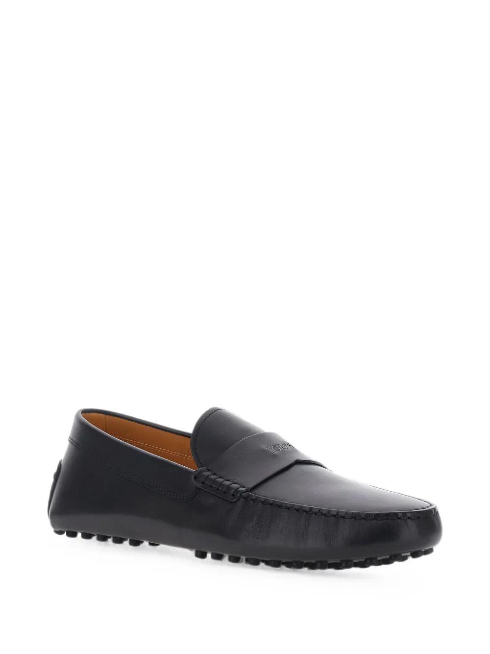 Tod's logo-engraved loafers Zwart