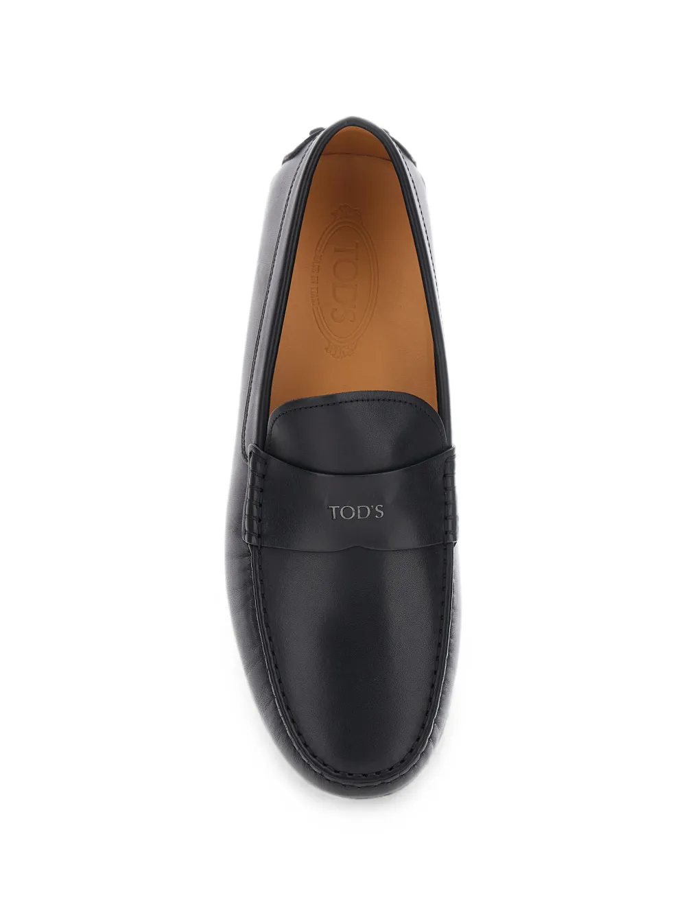 Tod's logo-engraved loafers Zwart