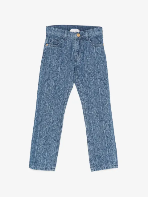 Versace Kids Barocco-pattern jeans