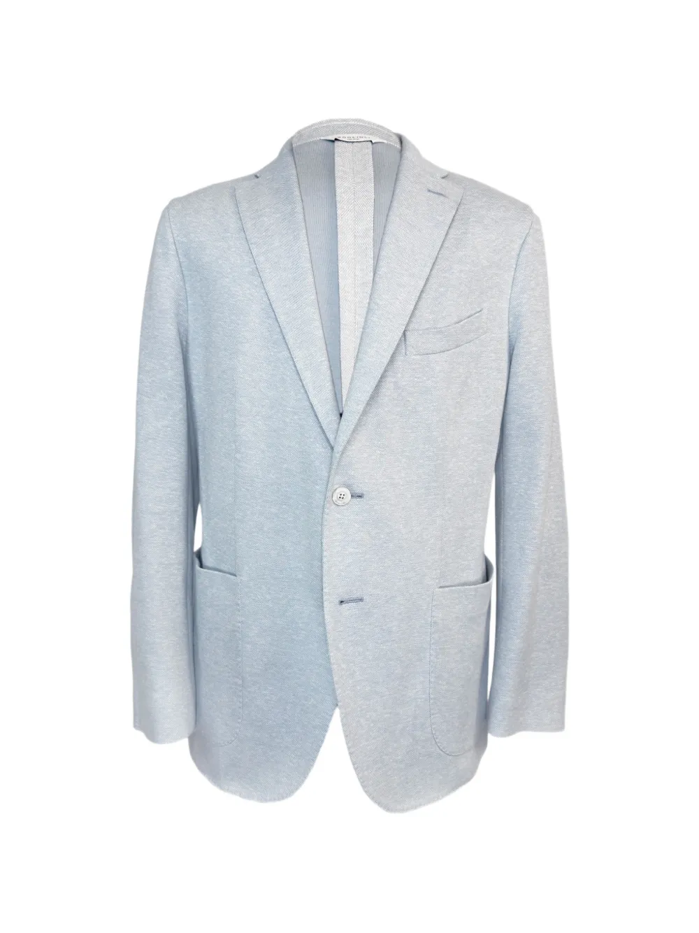 Boglioli single-breasted piqué-texture blazer - Blau