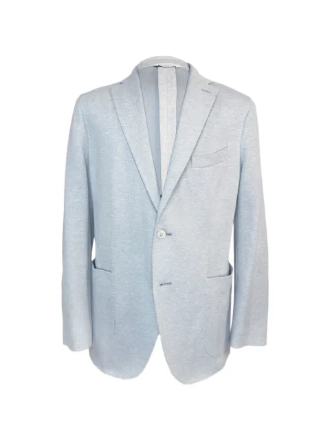 Boglioli single-breasted piqué-texture blazer