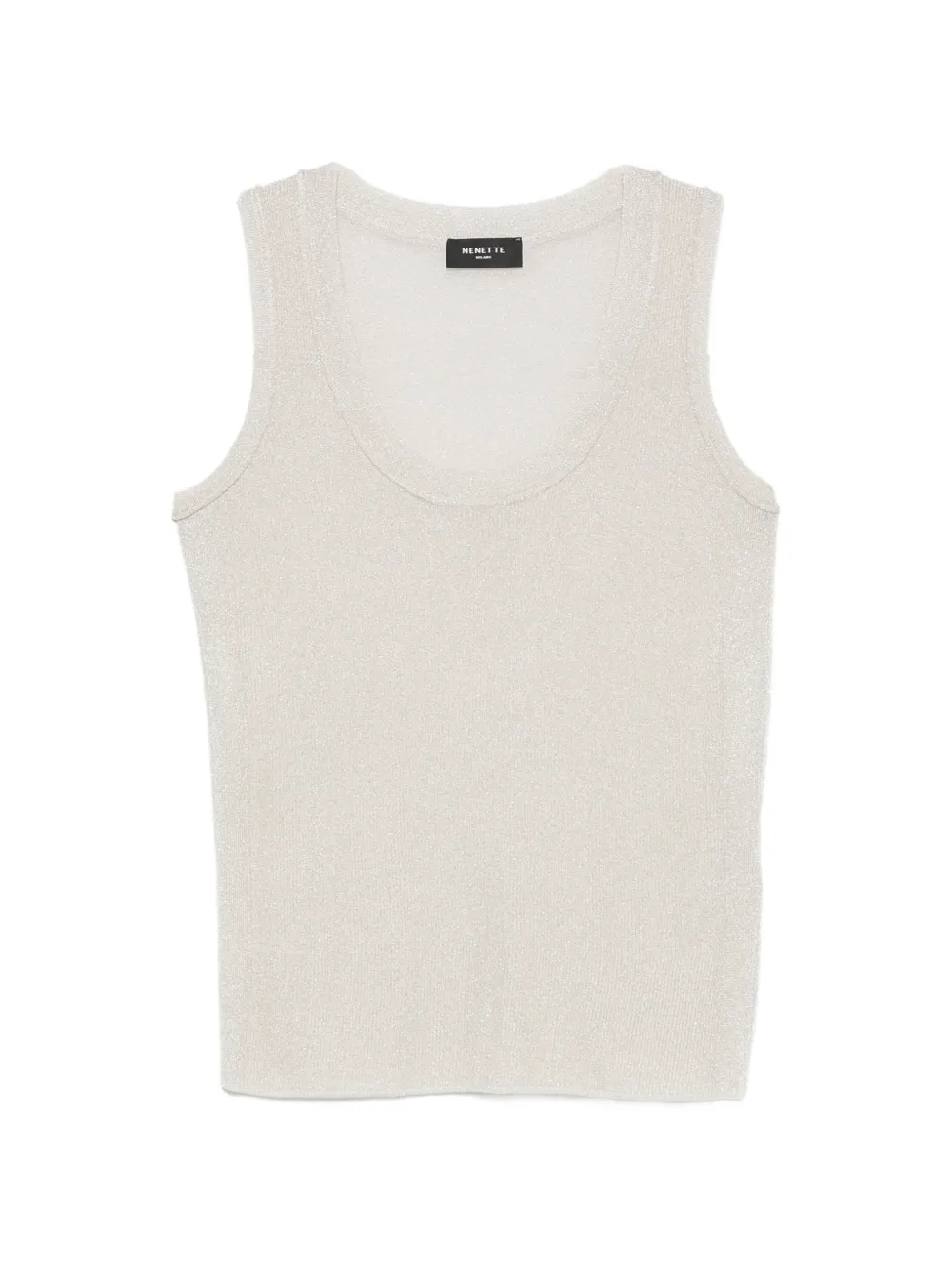 Nenette Tanktop im Metallic-Look - Nude