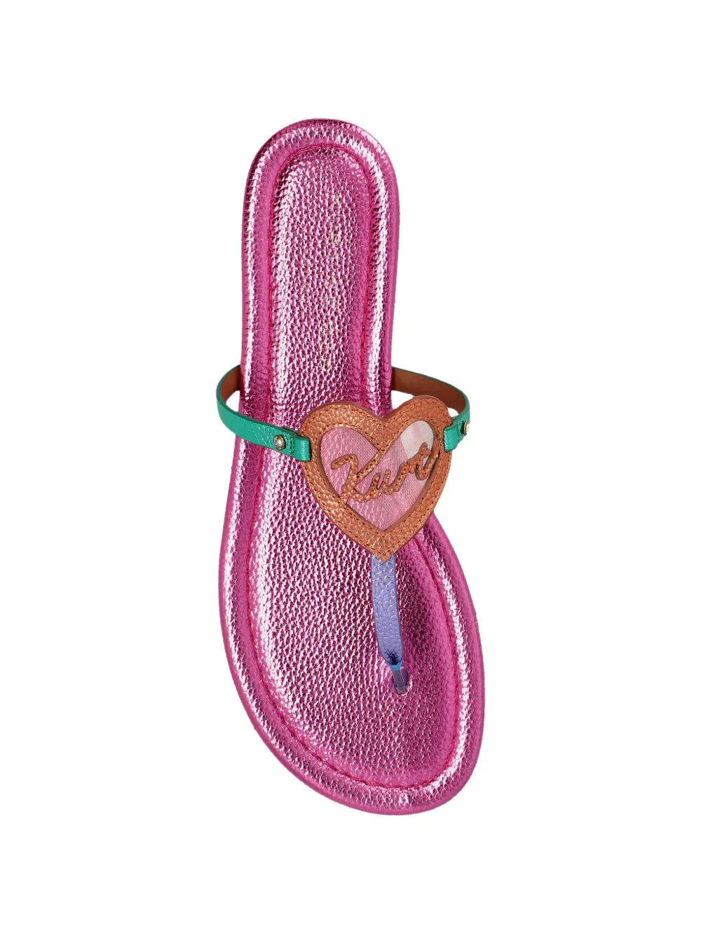 Kurt Geiger London Sandalen met T-bandje en hart Roze