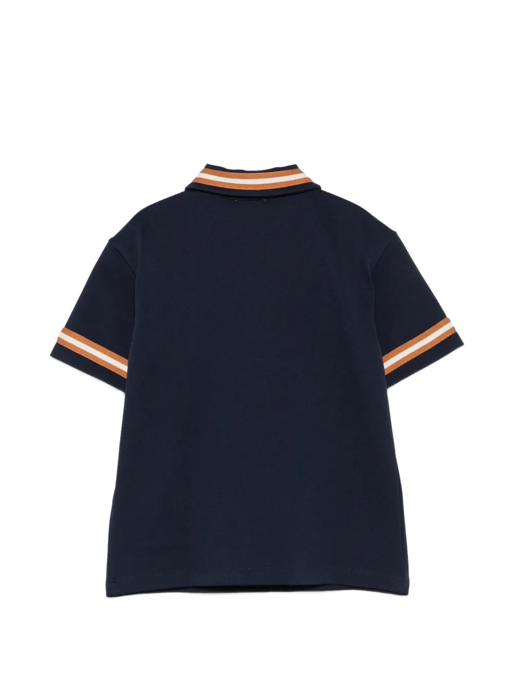 Versace Kids Poloshirt met geborduurd logo Blauw