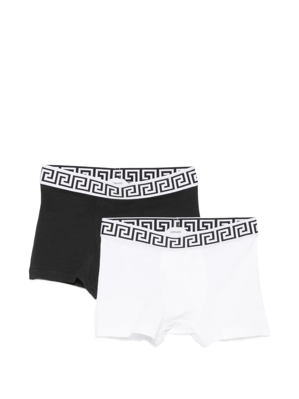 Versace Kids Greca-print boxer briefs (set of two) - Schwarz