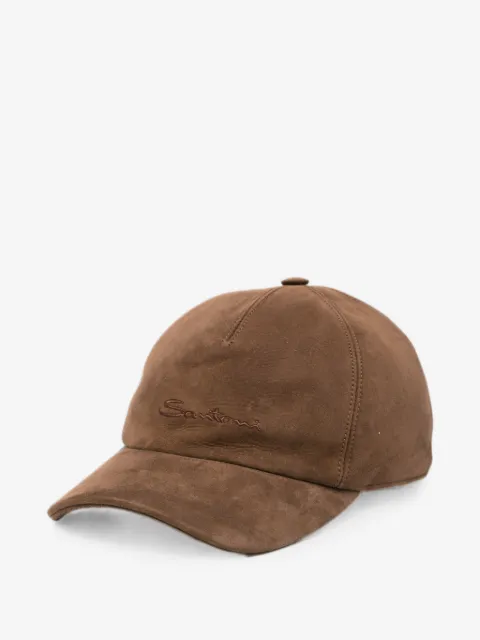 Santoni gorra de gamuza bordada