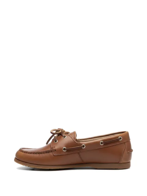 Posa brushed-leather boat shoes