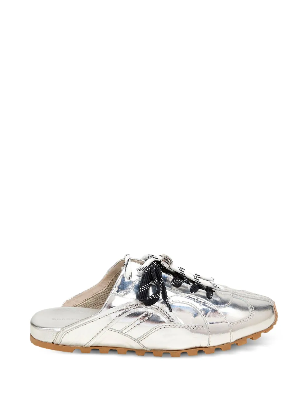 Dorothee Schumacher metallic-finish mule sneakers - Argento
