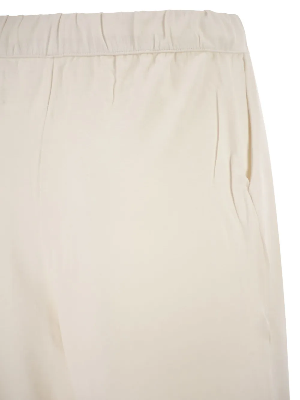 Majestic Filatures Jersey shorts met trekkoordtaille Beige