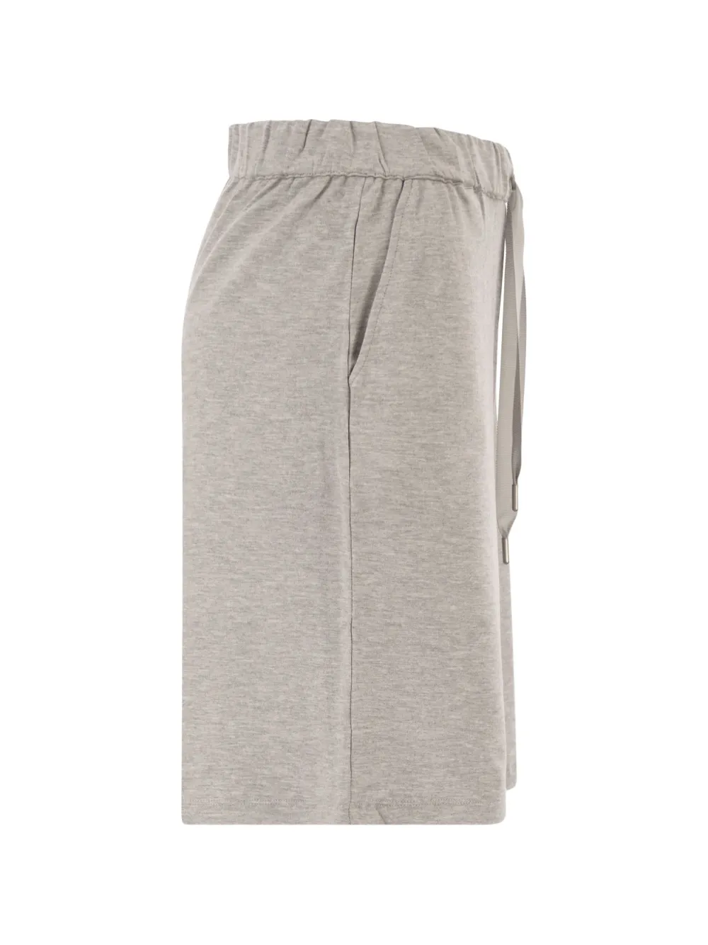 Majestic Filatures Jersey shorts met trekkoordtaille Grijs