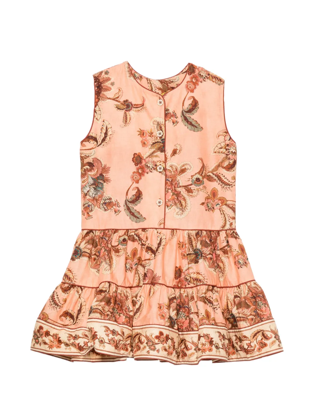 ZIMMERMANN Kids Jurk met bloemenprint Oranje