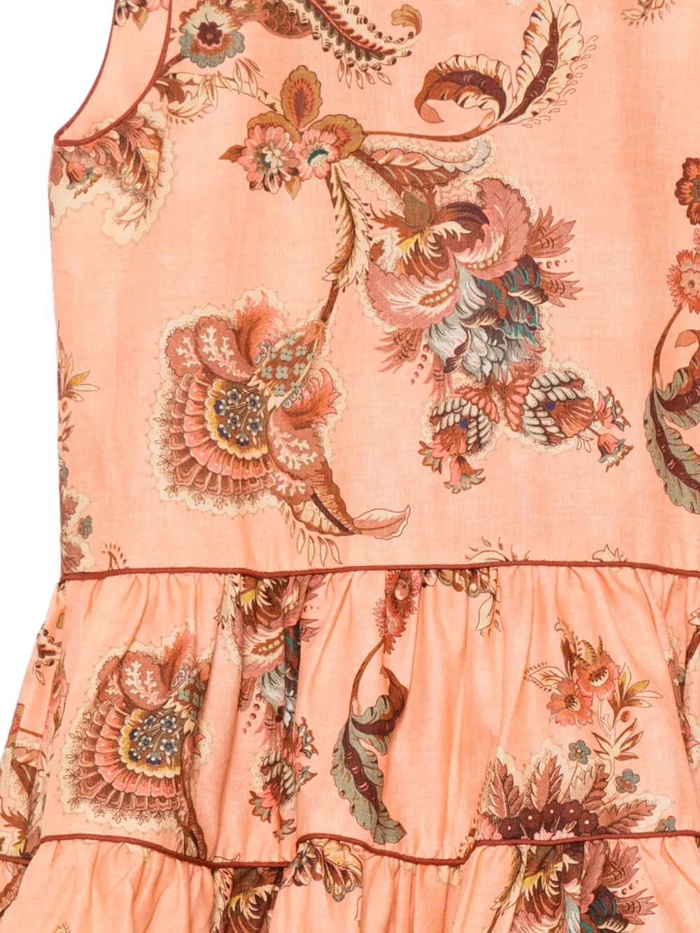 ZIMMERMANN Kids Jurk met bloemenprint Oranje
