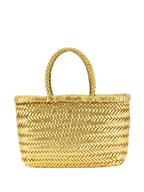 DRAGON DIFFUSION mini Flat Gora woven-leather tote bag