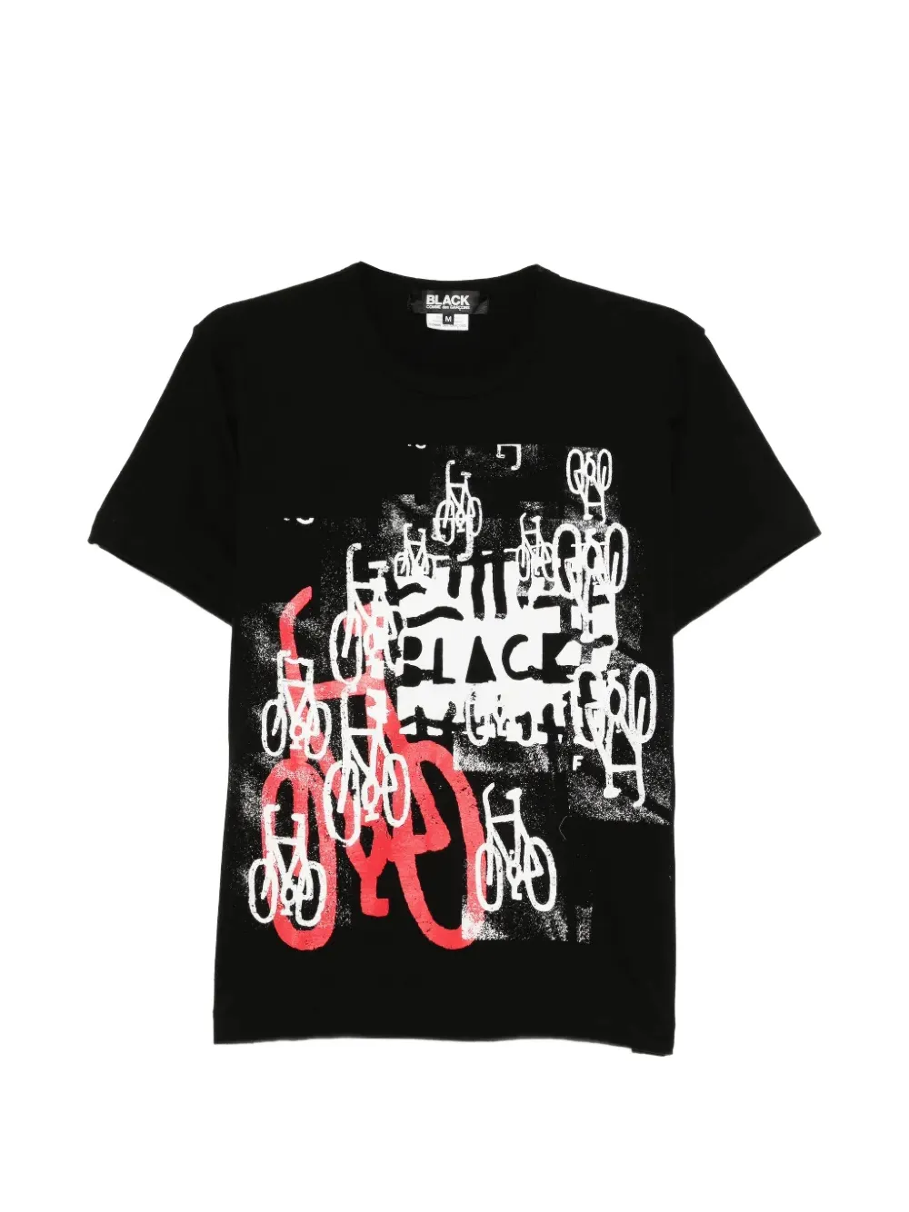Black Comme Des Garçons graphic-print T-shirt - Nero