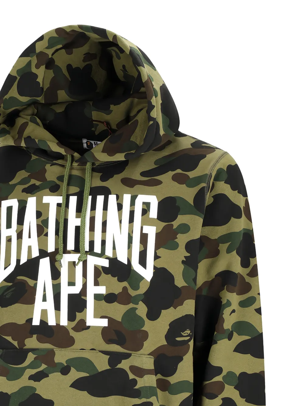 A BATHING APE 1st Camo hoodie met logoprint Groen