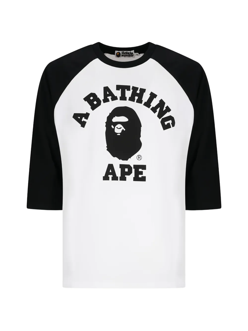 A BATHING APE® College raglan T-shirt - Bianco