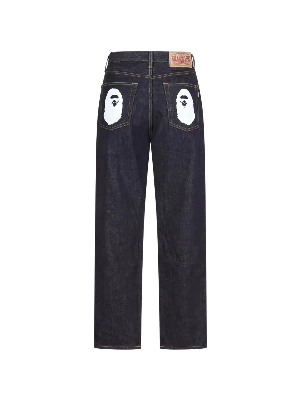 A BATHING APE Head jeans Blauw