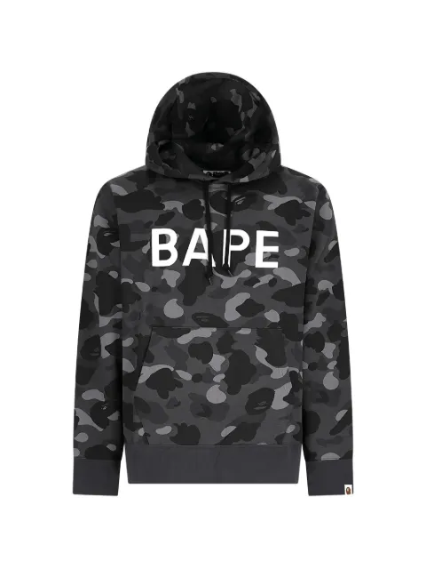 A BATHING APE® Camo-print logo-print hoodie