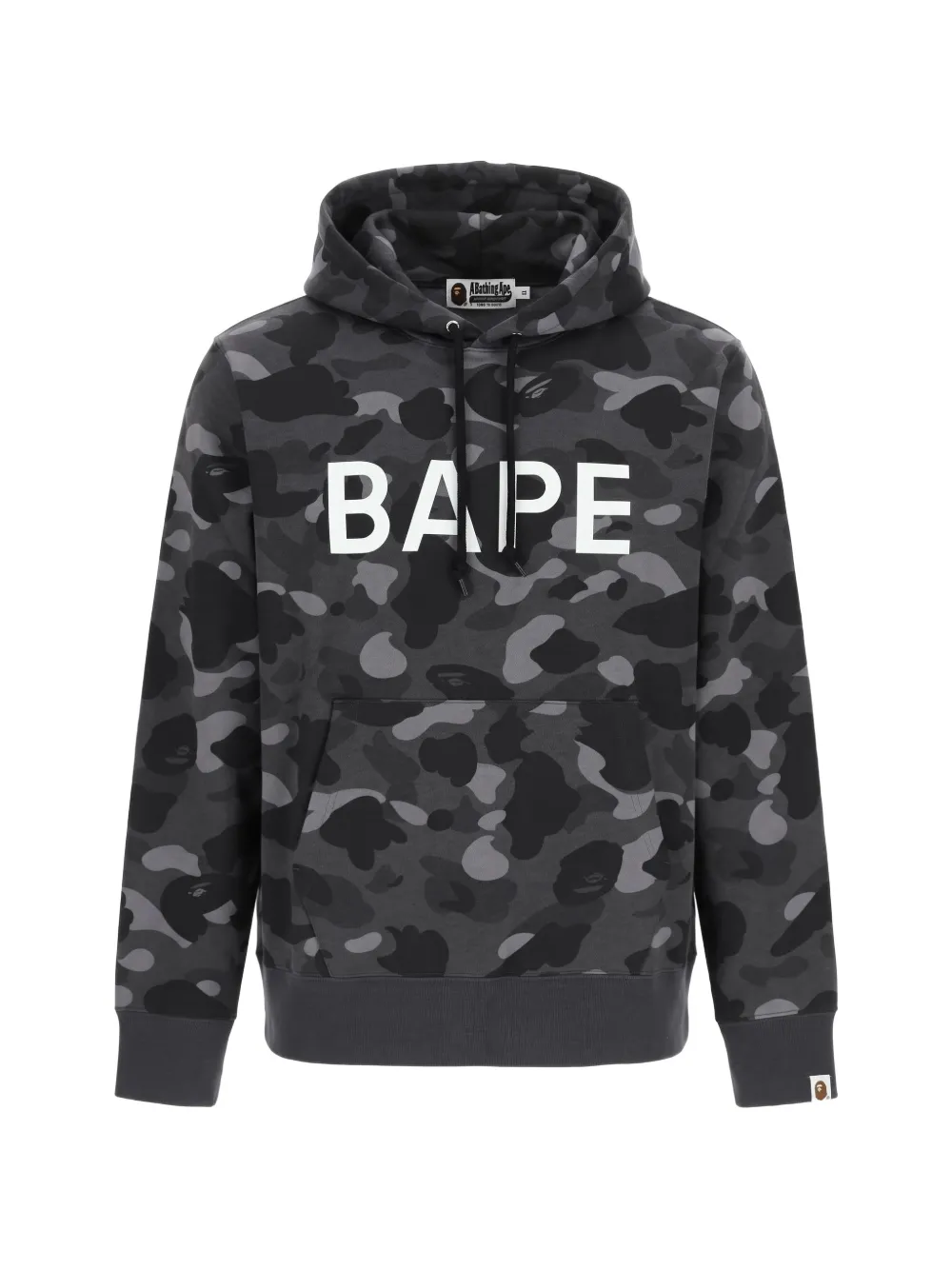 A BATHING APE Hoodie met camouflageprint en logo Zwart