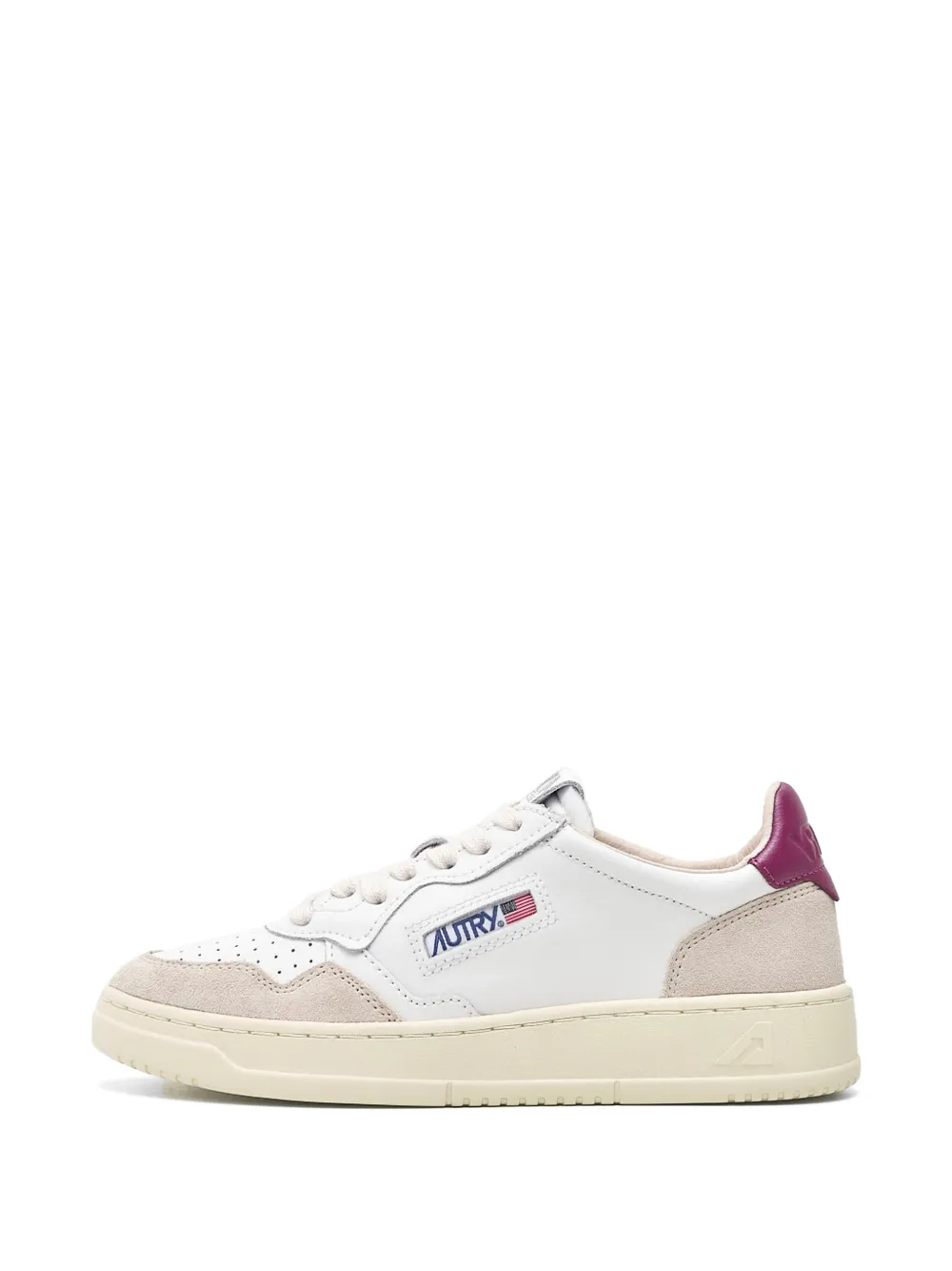 Autry Medalist panelled leather sneakers - Bianco