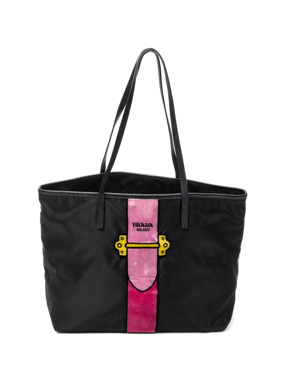 Prada Pre-Owned Ricamo Trompe L'oeil tote bag - Nero
