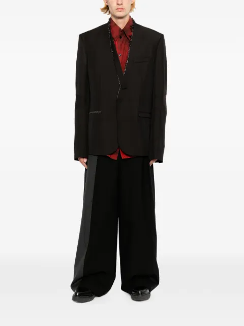 Giovanni Cavagna raw-edge collarless blazer