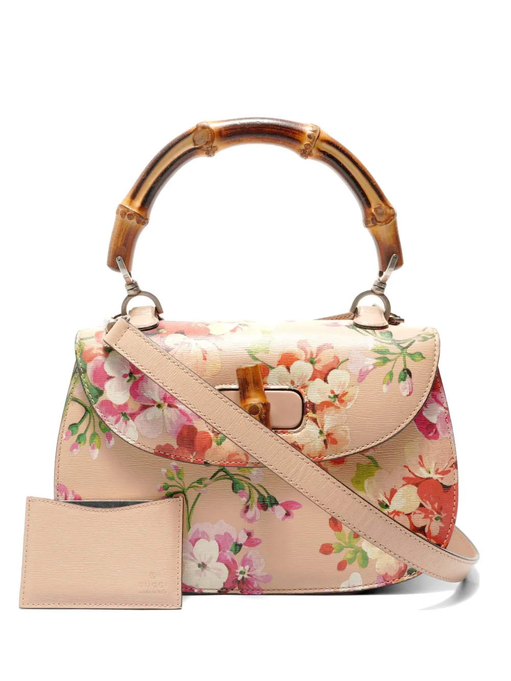 Gucci Pre-Owned 2014-2018 Bamboo floral handbag - Rosa