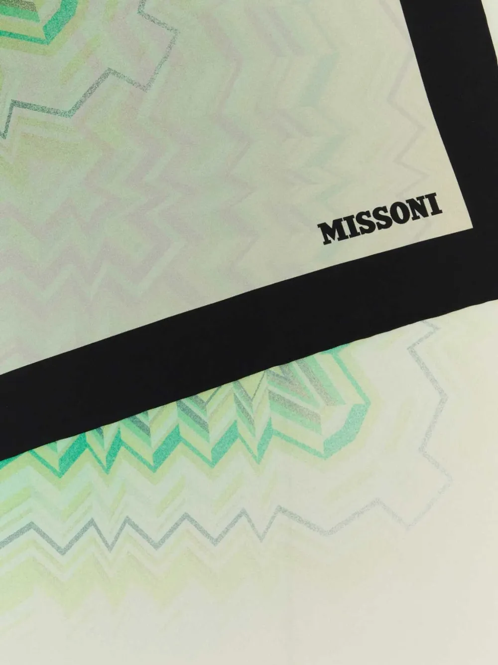 Missoni Sjaal met zigzagprint Groen