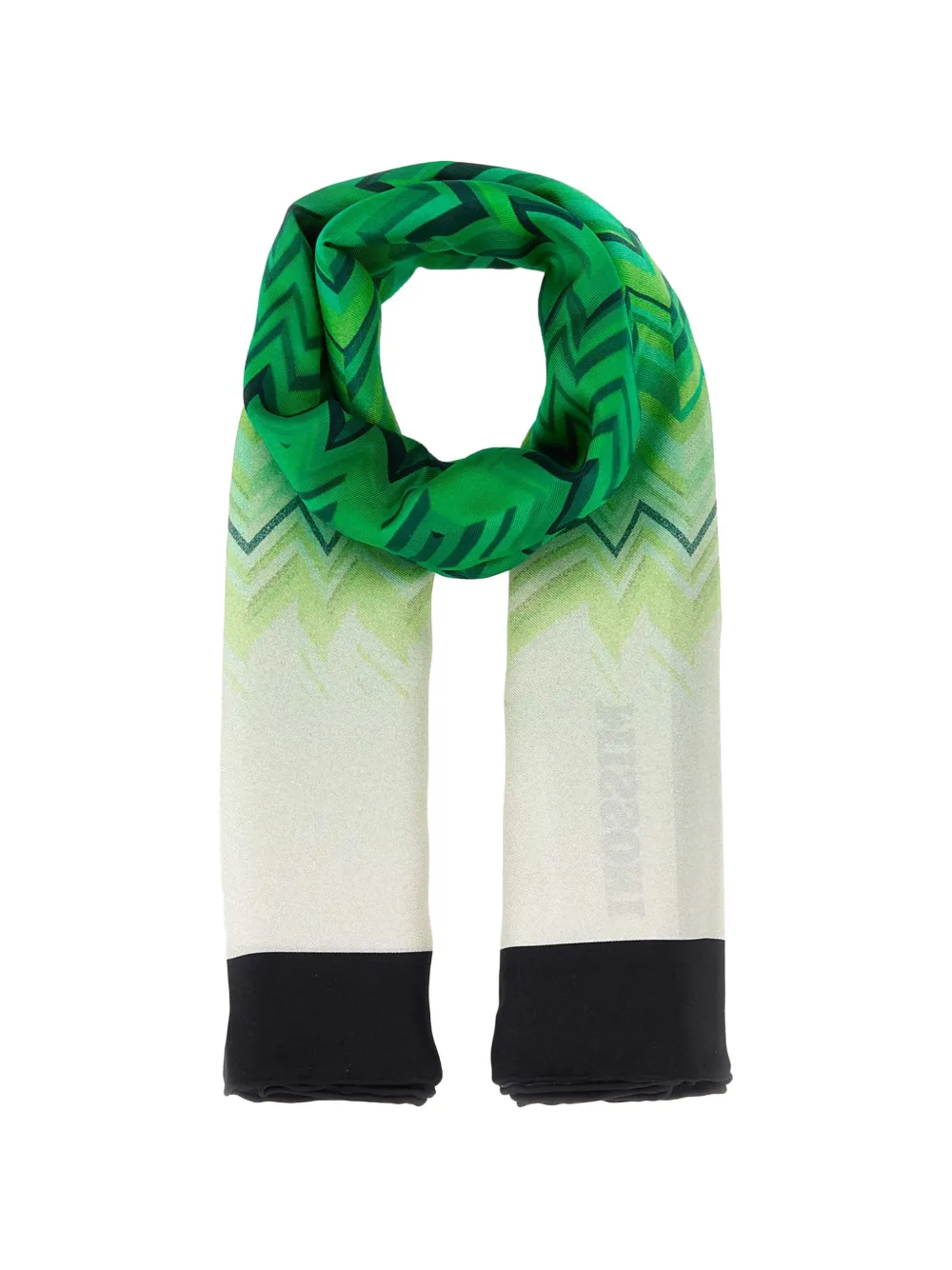 Missoni zigzag-print scarf - Grün